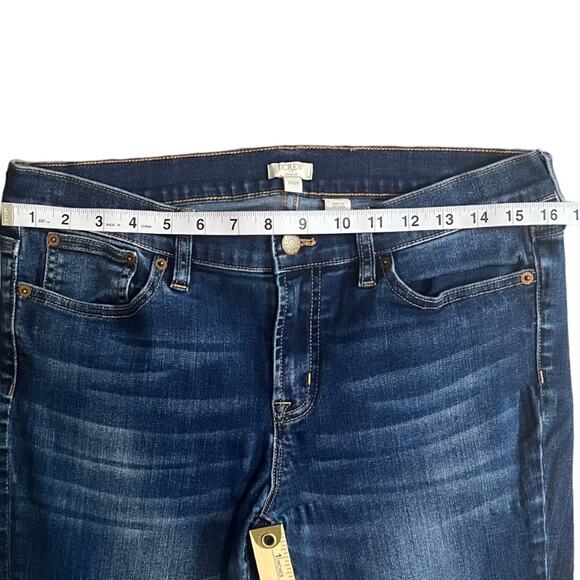 J. Crew Skinny Stretch Denim Jeans 30/28 Whiskered Front Dark Basic Casual - Picture 6 of 9